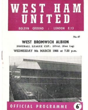 1966 League Cup Final West Ham United v West Bromwich Albion