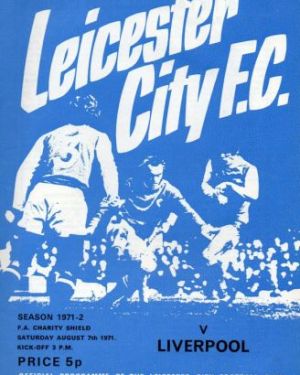1971 Charity Shield Programme Leicester City v Liverpool