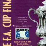 1997 FA Cup Final Programme Chelsea v Middlesbrough