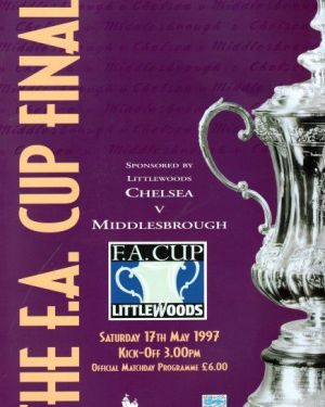 1997 FA Cup Final Programme Chelsea v Middlesbrough
